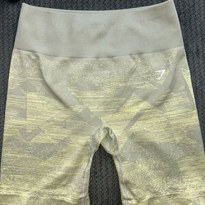 Gymshark Athletic Shorts in Olive and Yellow